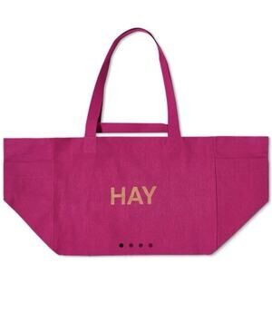 HAY Weekend Bag Fuchsia 50% Recycled Cotton W54cm Travel Tote